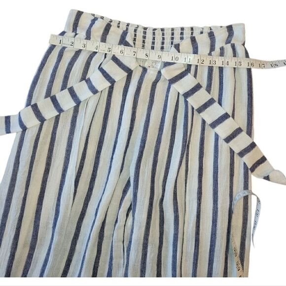 NWOT BECCA Rebecca Virtue Getaway Striped Tie Waist Cover Up Fly Away Pants L - Picture 10 of 15